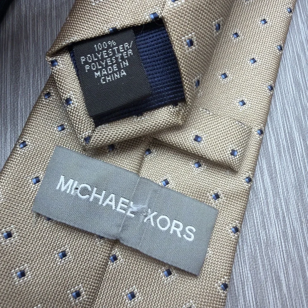 Michael Kors Silk Ties Lot 3 Mens Necktie Bundle Polka‎ Dot Gray Black Gold